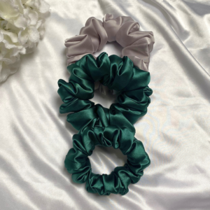 Zestaw 3 x Scrunchies Green&Grey