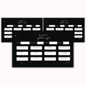 Karta wydatków rocznych - Black