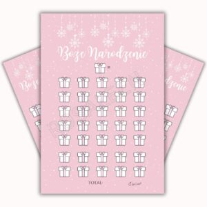 Wyzwanie Boże Narodzenie - róż - A5