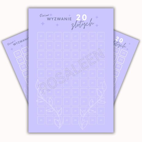 Wyzwanie 20 złotych - A5 Wyzwanie 20 złotych - A5