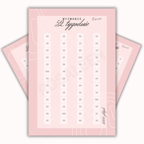 Wyzwanie 52 tygodnie - A5 Wyzwanie 52 tygodnie - A5