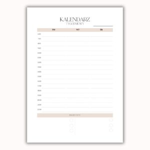 Kalendarz Tygodniowy