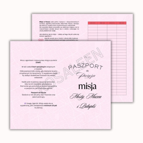 Gra Misja Paryż - A5 Gra Misja Paryż - A5